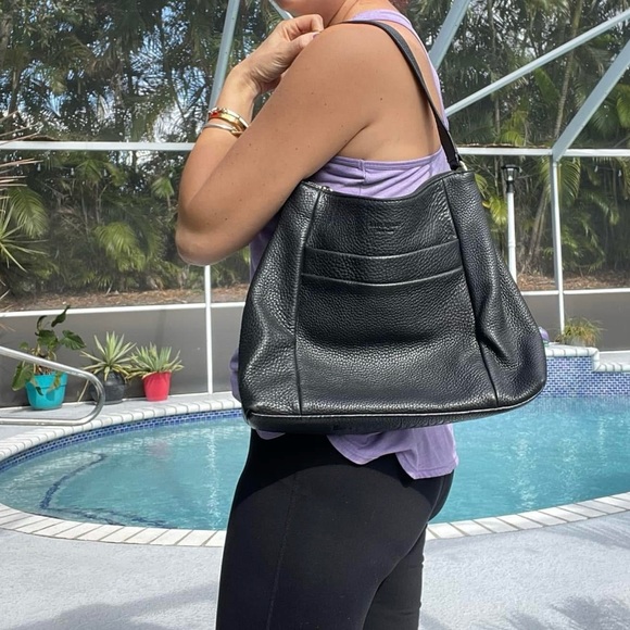 Kate Spade~ Black Leather Shoulder Bag - Picture 12 of 12